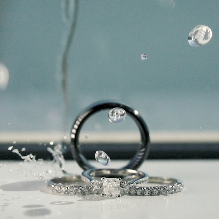 Here are some wedding rings and water drop shots from a wedding I filmed on a Sony Fs5. #sony #fs5 #slomo #wedding